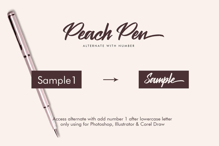 Przykład czcionki Peach Pen Regular